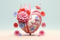 Flower heart petal plant. AI generated Image by rawpixel.