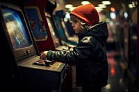 Boy at an arcade AI generated image