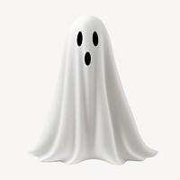 Cartoon ghost with open mouth