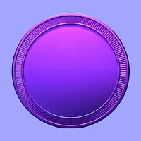 Purple gradient round coin icon