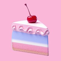 Dessert cherry food cake. AI generated Image by rawpixel.