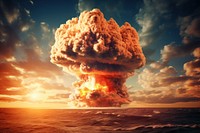 Nuclear explosion in ocean  design