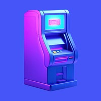 Colorful futuristic ATM machine illustration