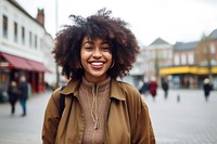 Portrait laughing jacket smile. 