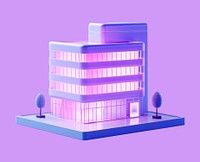 Architecture building city illuminated. AI generated Image by rawpixel.