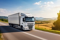 Cargo truck on sunny day  image