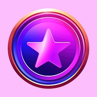 Colorful star icon button design