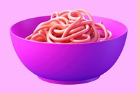 Colorful bowl of noodles