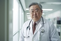 Senior Asian male doctor AI generated image