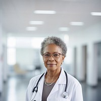 Senior African American female doctor