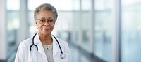 Senior African American female doctor