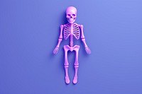 Representation skeleton anatomy purple. 