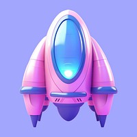 Colorful cartoon rocket ship