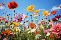 Spring flower field