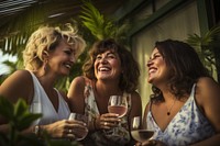 Diverse mature women hanging out AI generated image