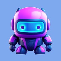 Cute futuristic robot character illustration