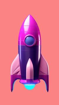 Vehicle purple rocket transportation. AI generated Image by rawpixel.