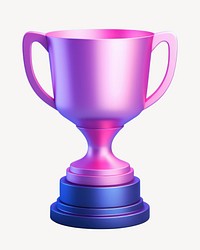 Colorful gradient trophy cup illustration