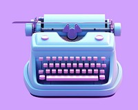 Purple text electronics typewriter. AI generated Image by rawpixel.