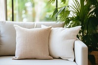 Cushions on sofa, minimal living room. AI generated Image by rawpixel.
