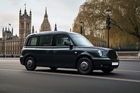 Black car on England's street. AI generated Image by rawpixel.