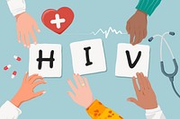 HIV diverse hands, health & wellness remix