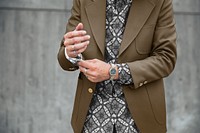 Brown blazer suit, formal outerwear