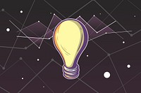 Creative idea illustration background, light bulb & idea