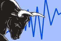 Bull market background, financial business