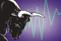 Bull market background, financial trading investment