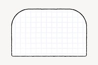 Grid pattern shape, simple collage element vector