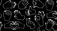 Hand doodle pattern background, love