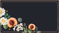 Flower peaches frame desktop wallpaper