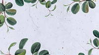 Aesthetic leaf frame desktop wallpaper