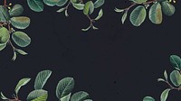 Aesthetic leaf frame desktop wallpaper