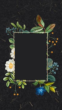 Aesthetic botanical frame iPhone wallpaper