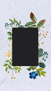 Aesthetic botanical frame iPhone wallpaper