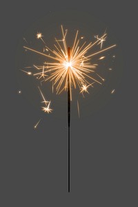 Sparkler collage element psd