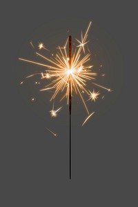 Sparkler collage element psd