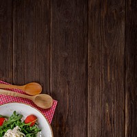 Healthy food, wooden background design