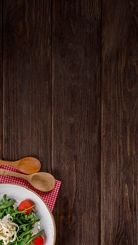 Healthy food, wooden iPhone wallpaper background