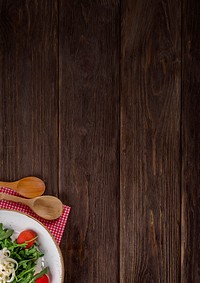 Healthy food, wooden background design