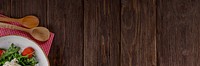 Healthy food, wooden background for banner