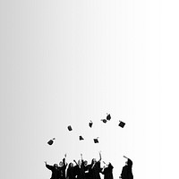 Silhouette graduation background design