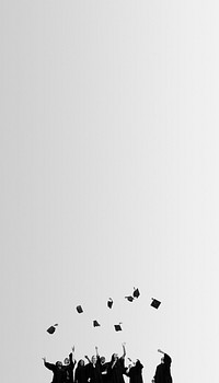 Silhouette graduation iPhone wallpaper background