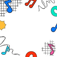 Colorful music entertainment border background