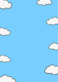 Blue cloud illustration background