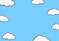 Cartoon sky illustration border background