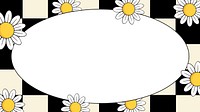Retro daisy checkered HD wallpaper