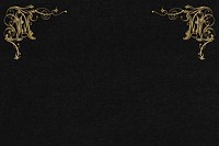 Black golden luxurious border background